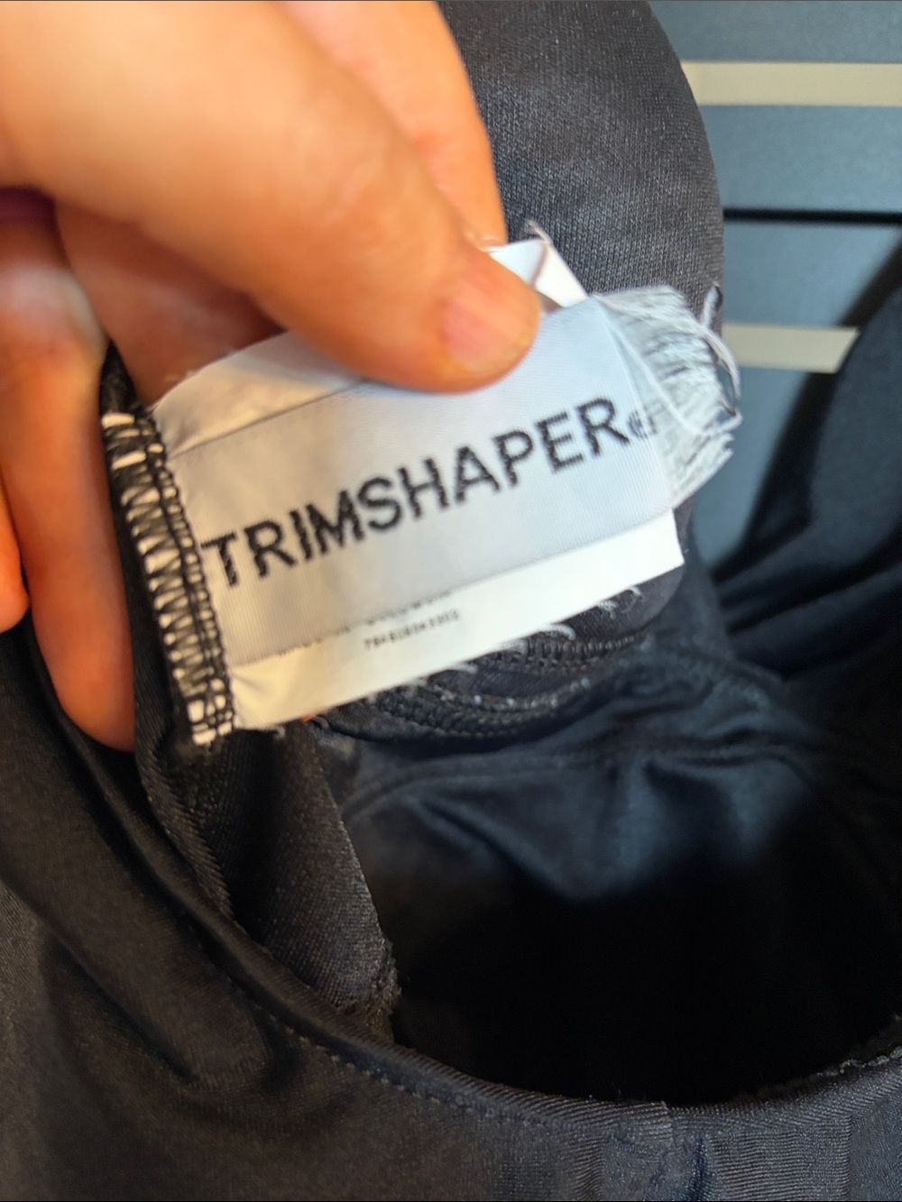 Trimshaper Black Twist-Front One-Piece Swimsuit - Picture 3 of 6